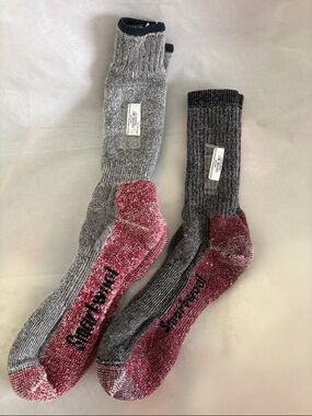 Men’s SmartWool mountaineer Max cushion crew and shin socks XL NEW RED BLACK